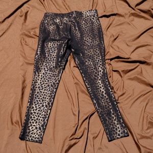 Metallic Cheetah Legging Pants